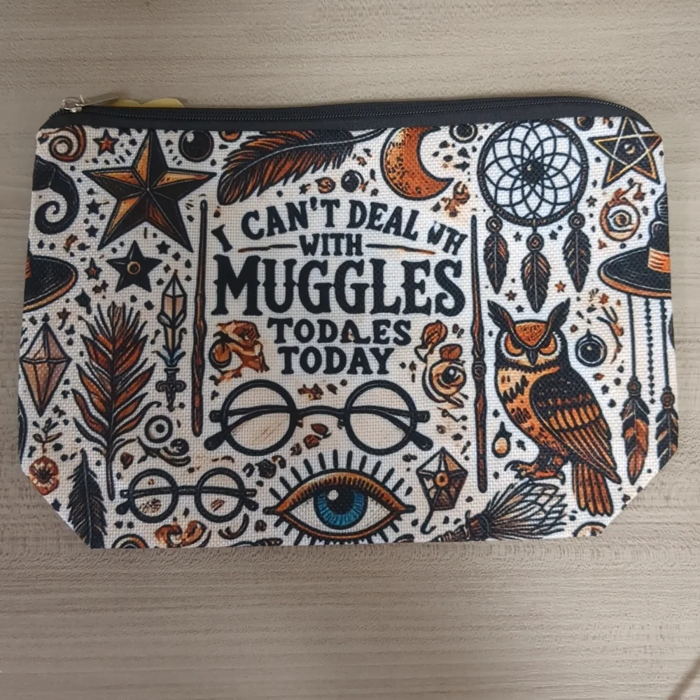 Magic Themed Pouch with Owl and Stars